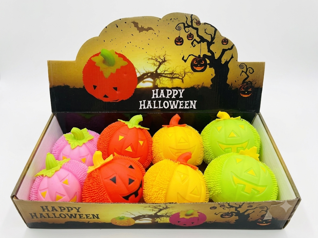 Light Up Halloween Pumpkin Squishy 8CT PDQ Display